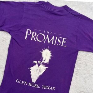 VTG 90s The Promise Glen Rose TX TShirt Mens XXS Purple Single Stitch USA Best